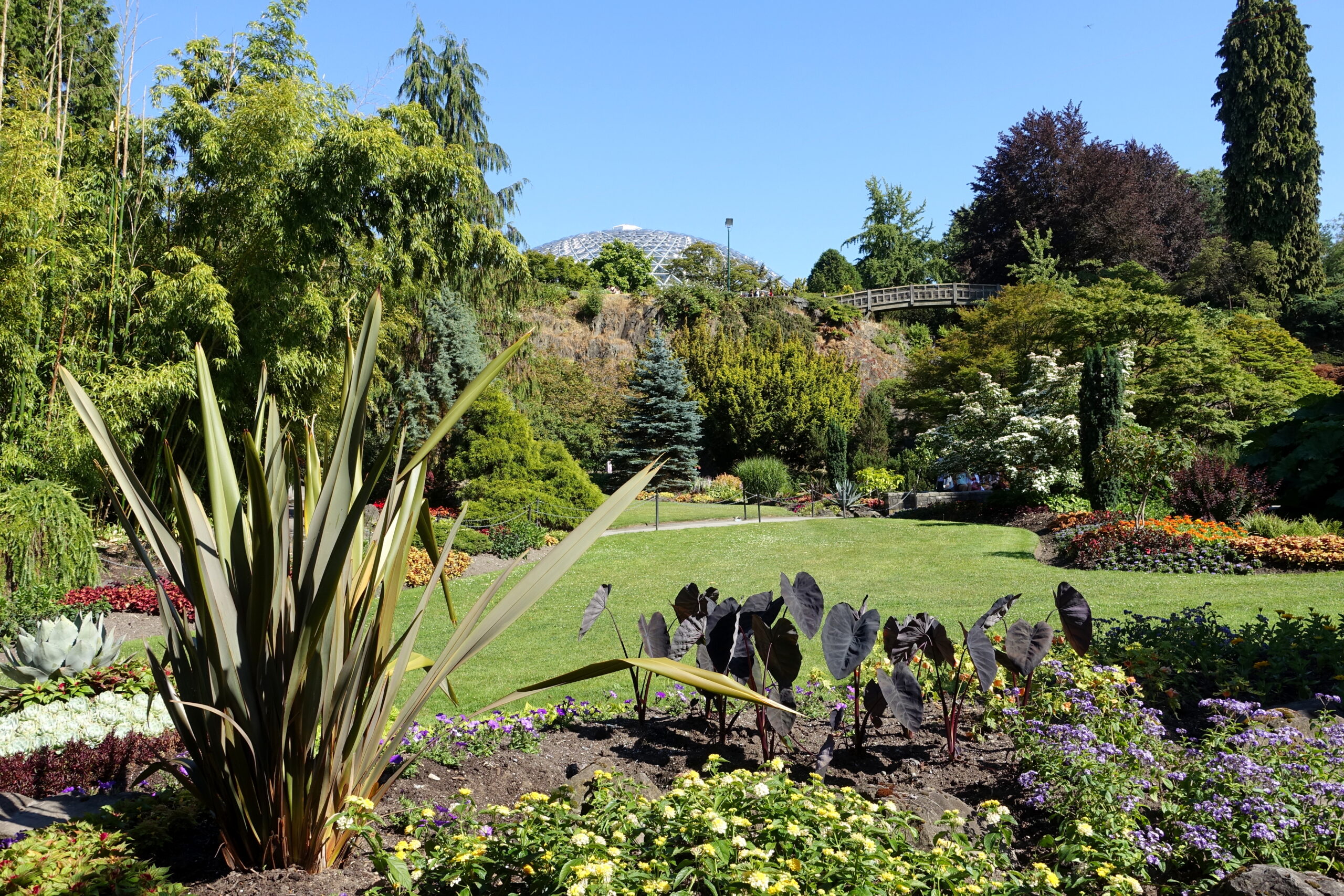 Main Quarry Garden in bloom at Queen Elizabeth Park, Vancouver