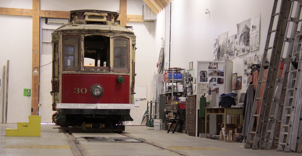 Historic streetcar in Cloverdale, Surrey BC