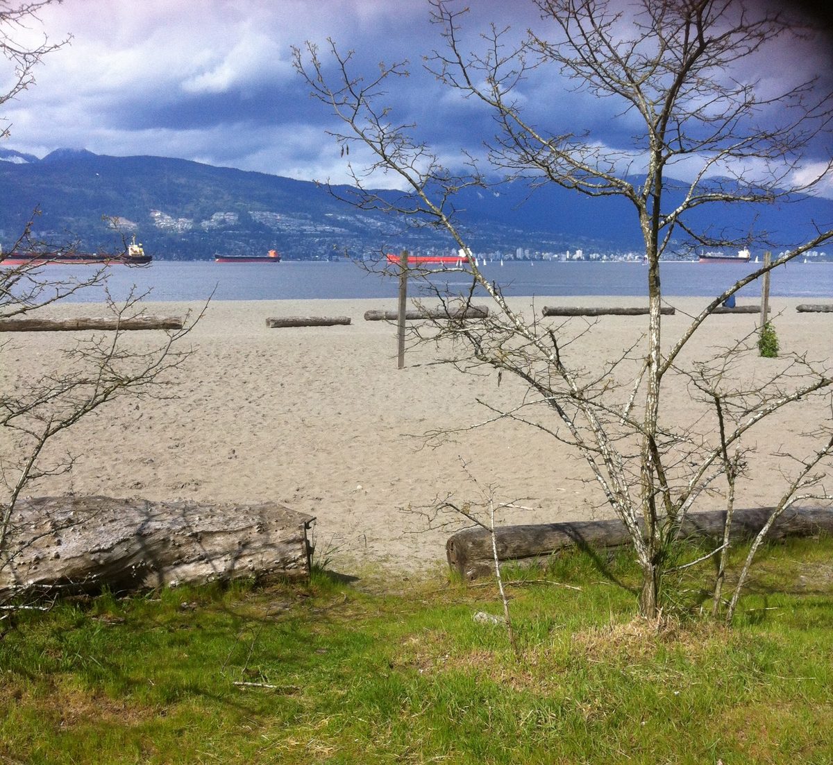 Spanish Banks beach looking toward downtown Vancouver