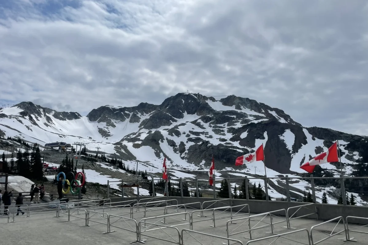 Whistler Blackcomb mountain view near the Olympic rings