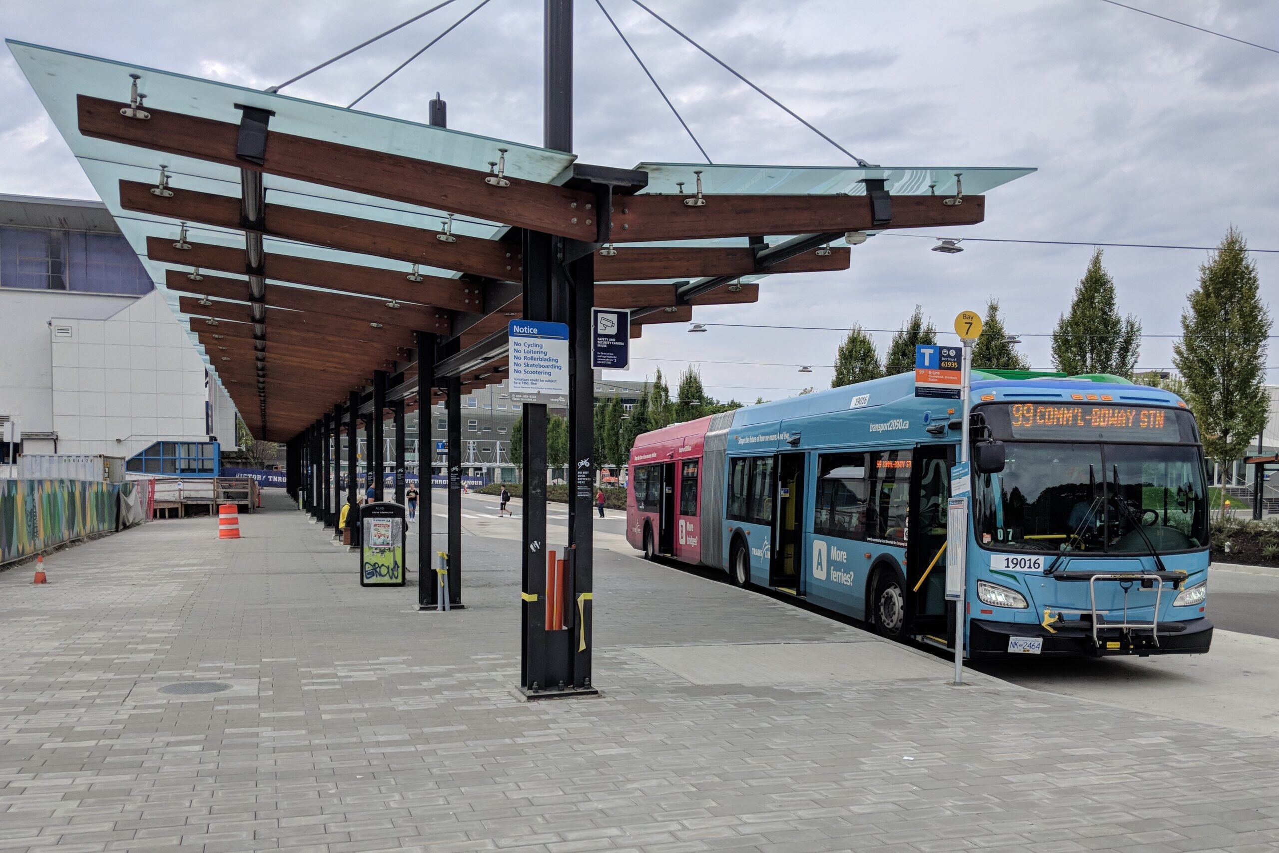 Route 99 bus at UBC Exchange in Vancouver